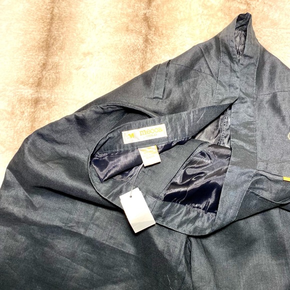 Capri MECCA Gold Linen 100% Capri Wide leg Pants Classic black embellished - Picture 4 of 8